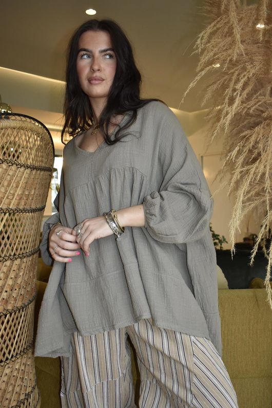 Suri Cushion Cotton Artist Smock Mocha **